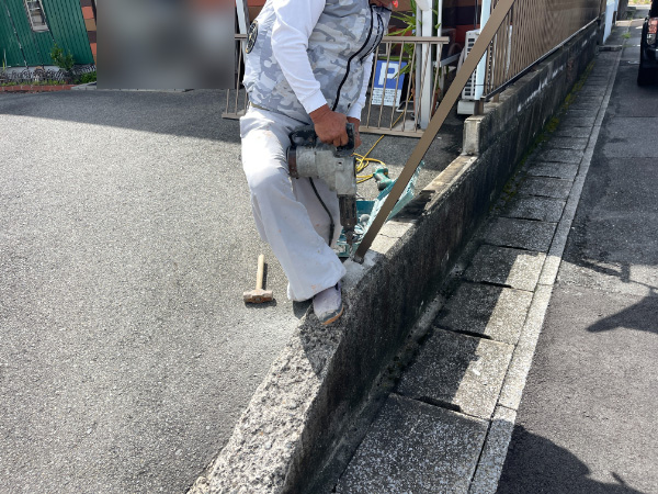 四日市_フェンス取り替え_フェンス撤去1