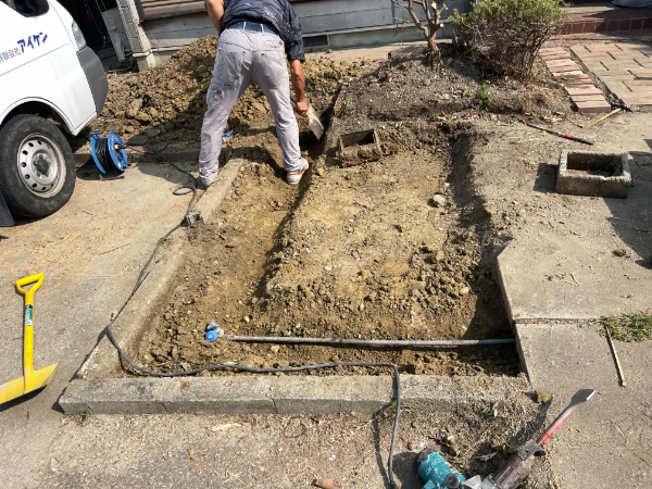 四日市市_H様_散水栓移設1