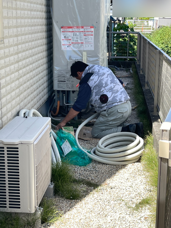 四日市市F様_エコキュート設置_給排水2