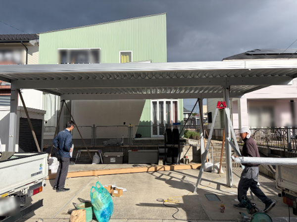 いなべ市I様_カーポート新設施工中6