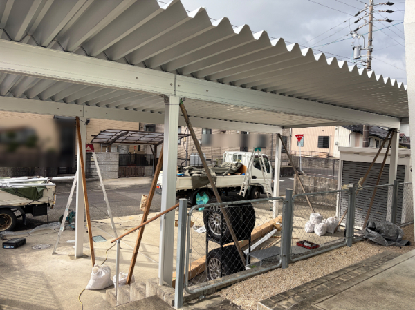 いなべ市I様_カーポート新設施工中5