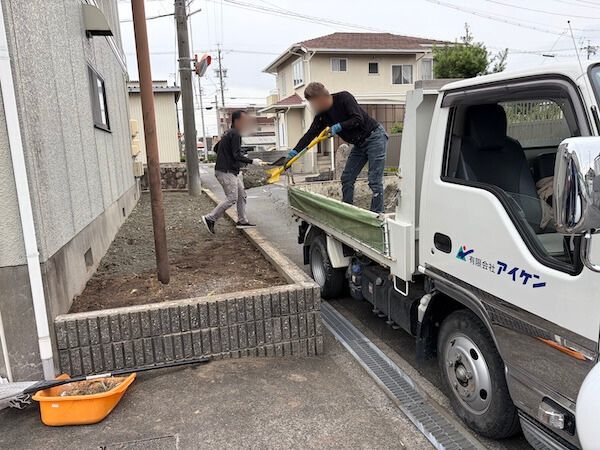 砕石敷き均し② (2)