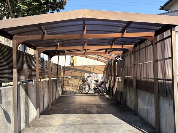 四日市市-Y様邸-カーポート-波板張り完了