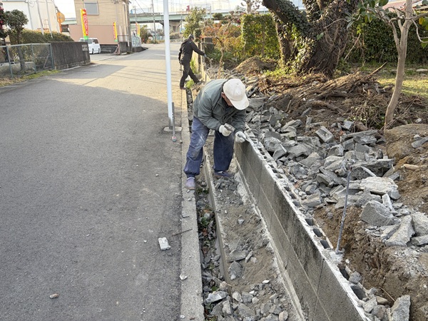 四日市市-I様邸-ブロック撤去1