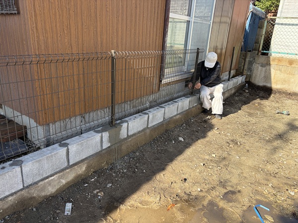 四日市市-A様邸-フェンス取り換え工事-フェンス設置