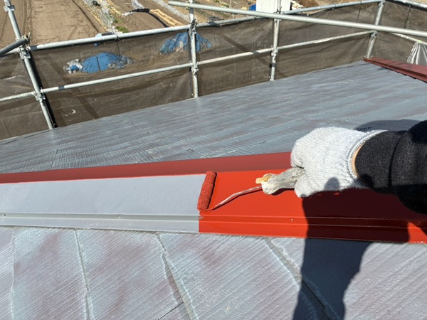 菰野市-F様邸-屋根塗装-下塗り