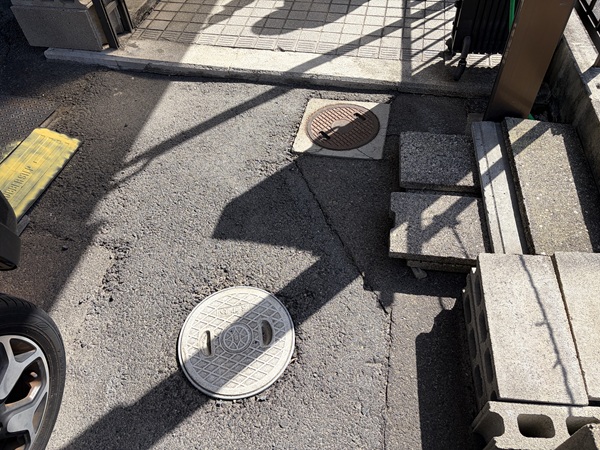 四日市市-K様邸-段差解消コンクリート工事-施工前