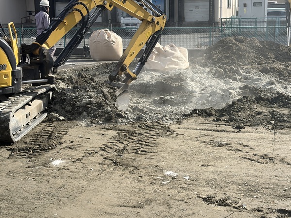 四日市市-駐車場-地盤改良
